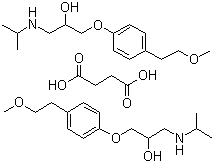 Metroprolol succinate molecular structure (CAS 98418-47-4)