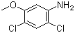 2,4-二氯-5-甲氧基苯胺分子结构 (CAS 98446-49-2)