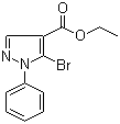structure of CAS# 98534-71-5, 5-Bromo-1-phenyl-1H-pyrazole-4-carboxylic acid ethyl ester