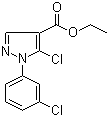 5-氯-1-(3-氯苯基)-1H-吡唑-4-羧酸乙酯分子结构 (CAS 98534-74-8)