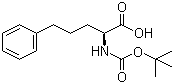 (S)-2-(tert-Butoxycarbonylamino)-5-phenylpentanoic acid molecular structure (CAS 98628-27-4)