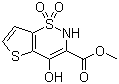 结构式 CAS# 98827-44-2, 替诺昔康环合物; 4-羟基-2H-噻吩并[2,3-e][1,2]噻嗪-3-甲酸甲酯 1,1-二氧化物
