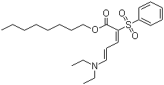 Octyl 5-N,N-diethylamino-2-phenylsulfonyl-2,4-pentadienoate molecular structure (CAS 98835-90-6)