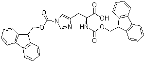N,N'-Bis(9-fluorenylmethyloxycarbonyl)-L-histidine molecular structure (CAS 98929-98-7)