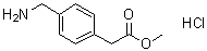 4-(氨基甲基)苯乙酸甲酯盐酸盐分子结构 (CAS 99075-25-9)