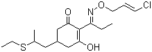 structure of CAS# 99129-21-2, Clethodim;(E)-2-[1-[[(3-Chloro-2-propenyl)oxy]imino]propyl]-5-{2-(ethylthio)propyl}-3-hydroxy-2-cyclohexene-1-one