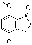 structure of CAS# 99183-99-0, 4-Chloro-2,3-dihydro-7-methoxy-1H-inden-1-one