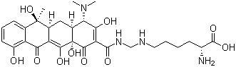 结构式 CAS# 992-21-2, 赖甲环素; 四环素亚甲赖氨酸