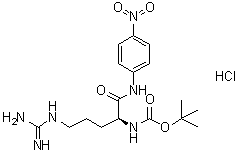 N2-(tert-Butyloxycarbonyl)N5-(imino(amino)methyl)-L-ornithine p-nitroanilide monohydrochloride molecular structure (CAS 99306-64-6)