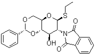 Ethyl 2-deoxy-2-(1,3-dihydro-1,3-dioxo-2H-isoindol-2-yl)-4,6-O-[(R)-phenylmethylene]-1-thio-beta-D-glucopyranoside molecular structure (CAS 99409-33-3)