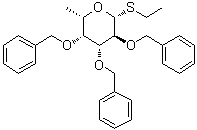 Ethyl 2,3,4-tri-O-benzyl-1-thio-beta-L-fucopyranoside molecular structure (CAS 99409-34-4)